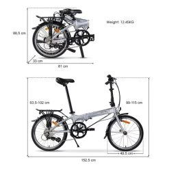 Bicicletta Pieghevole Dahon Mariner D8 Shimano 8-Speed Grigio 12 Bicicletta Pieghevole Dahon Mariner D8 Shimano 8-Speed Grigio -Negozio Di Biciclette da 55974 005