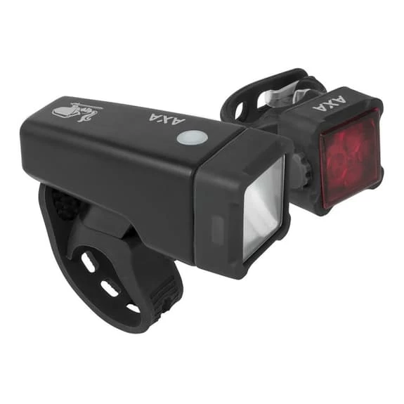 Set Di Luci AXA Niteline T4-R LED USB Nero 3 Set Di Luci AXA Niteline T4-R LED USB Nero